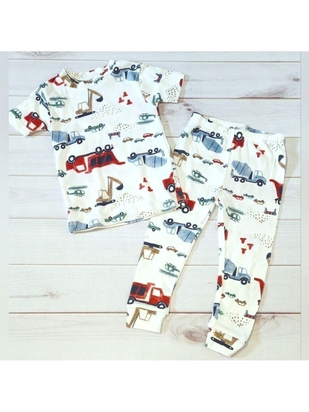 Carter's Just One You Toddler Boy Trucks 2 piece Pajama Set 18 Months New No Tag